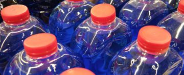 Bottles of antifreeze lined up.